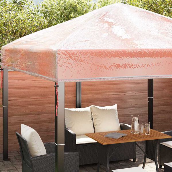 vidaXL Gazebo Cover Replacement Transparent 300 x 300 x 26 cm PVC