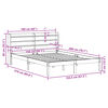 vidaXL Bed Frame without Mattress 150x200 cm King Size Solid Wood Pine