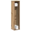 vidaXL Bathroom Cabinet with Roll Holder Artisan Oak 20.5x20x90 cm