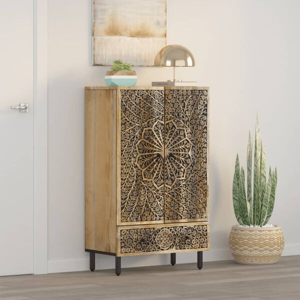 vidaXL Highboard 60x33x100 cm Solid Wood Mango