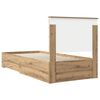 vidaXL Bed Frame with Drawer Artisan Oak 90 x 200 cm Engineered Wood
