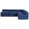vidaXL Modular Sofa 4 pcs Indigo Fabric
