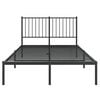 vidaXL Metal Bed Frame without Mattress with Headboard Black 120x200cm