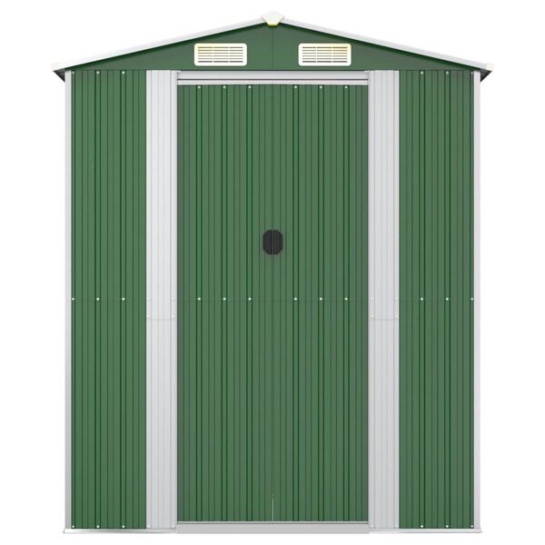 vidaXL Garden Shed Green 192x440x223 cm Galvanised Steel