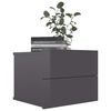 vidaXL Bedside Cabinet High Gloss Grey 40x30x30 cm Engineered Wood