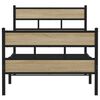 vidaXL Metal Bed Frame without Mattress Sonoma Oak 80x200 cm