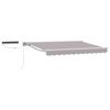 vidaXL Electric Retractable Awning Light Grey and White 3.5 x 2.5 m