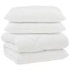 vidaXL Duvet with Pillows 3 pcs White Microfiber and Down Feather
