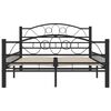 vidaXL Bed Frame without Mattress Black Steel 120x200 cm