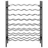 vidaXL Wine Rack for 48 Bottles Black Metal