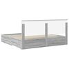 vidaXL Bed Frame with Drawer Grey Sonoma 200 x 200 cm Engineered Wood