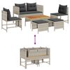 vidaXL Garden Sofa Set 6 pcs Light grey and dark grey Poly Rattan