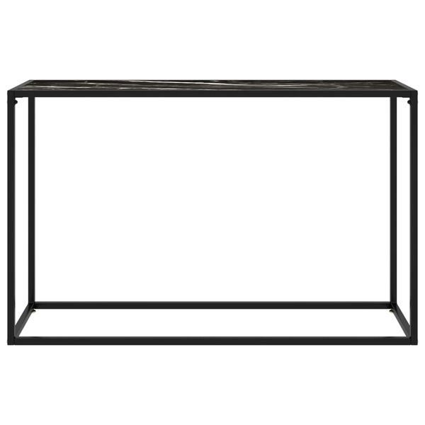 vidaXL Console Table Black 120x35x75 cm Tempered Glass