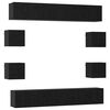 vidaXL TV Cabinet Set 10 pcs 180 x 30 x 30 cm Black Oak