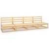 vidaXL Garden Sofa | Natural wood | Solid pinewood (untreated) | 4-seater
