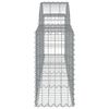 vidaXL Arched Gabion Baskets 3 pcs 200x30x60/80 cm Galvanised Iron