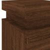 vidaXL Bedside Cabinet with LED Lights Brown Oak 35x39x55 cm