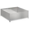 vidaXL Lawn Edging 100 x 100 x 35 cm Steel Silver