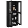 vidaXL Vitrine Cabinet Black 82.5x30.5x185 cm Engineered Wood