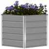 vidaXL Planter Light Grey 129 x 129 x75 cm Steel