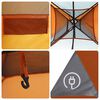 vidaXL Family Tent Dome 6-Person Grey and Orange Waterproof