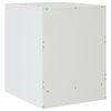vidaXL Bedside Cabinet White 34.5x39x44 cm Steel