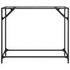 vidaXL Console Table with Transparent Glass Top 98x35x81 cm Steel