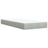 vidaXL Box Spring Bed with Mattress Light Grey 90x200 cm Velvet