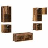 vidaXL TV Wall Units 8 pcs Old Wood Engineered Wood