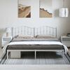 vidaXL Metal Bed Frame without Mattress with Headboard White 193x203cm