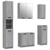 vidaXL 5 Piece Bathroom Cabinet Set Grey Sonoma Engineered Wood