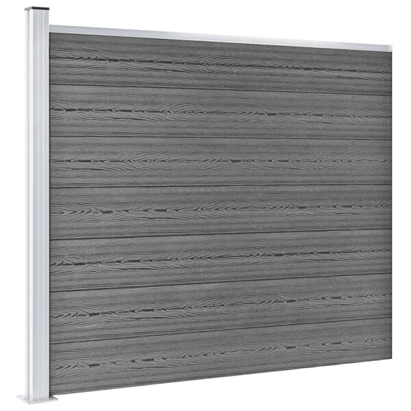 vidaXL Fence Panel Set WPC 699x146 cm Grey