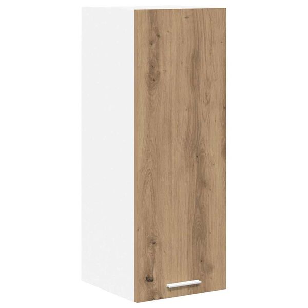 vidaXL Hanging Cabinet with Door Artisan Oak and White 30 x 31 x 80 cm