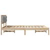 vidaXL Bed Frame Light Grey 150 x 200 cm Solid Pine Wood