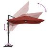 vidaXL Umbrella Terracotta 351 x 250 x 253 cm Polyester and Aluminium