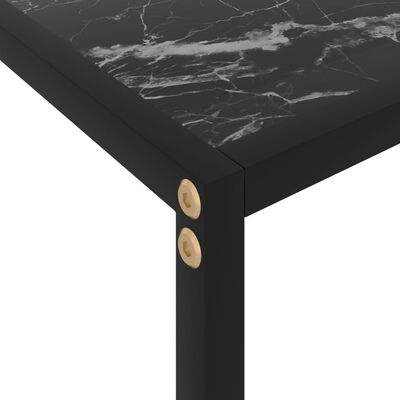vidaXL Console Table Black 80x35x75 cm Tempered Glass