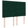 vidaXL Ottoman Bed with Mattresses Dark Green 140x200cm Velvet