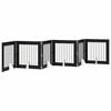 vidaXL Foldable Dog Gate with Stands 6 pcs Black Oak 482 cm