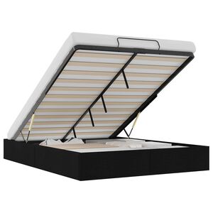 vidaXL Ottoman Bed Frame Black Queen Size Fabric