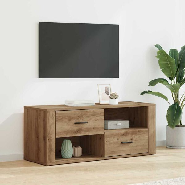 vidaXL TV Cabinet Artisan Oak 100 x 35 x 40 cm Engineered Wood