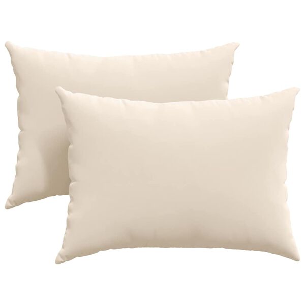 vidaXL Sofa Pillows 2 pcs Beige 70 x 50 cm Fabric