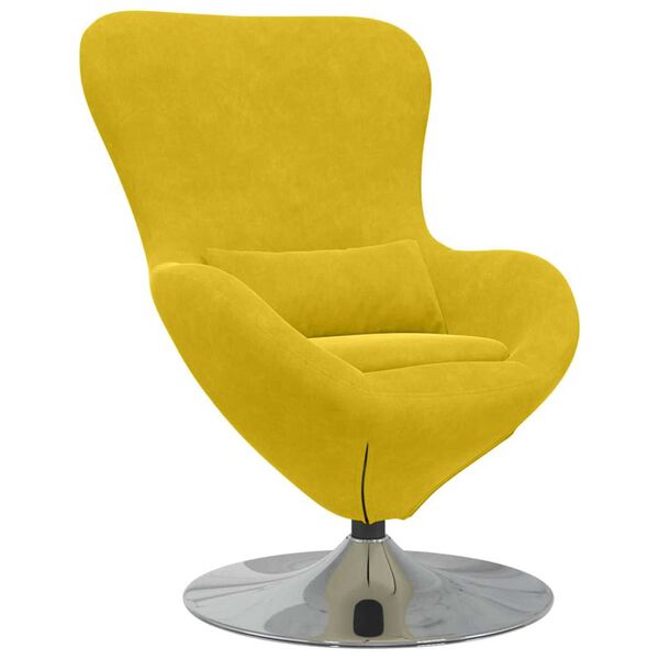 vidaXL Egg Chair Yellow 63 x 73 x 90 cm Velvet