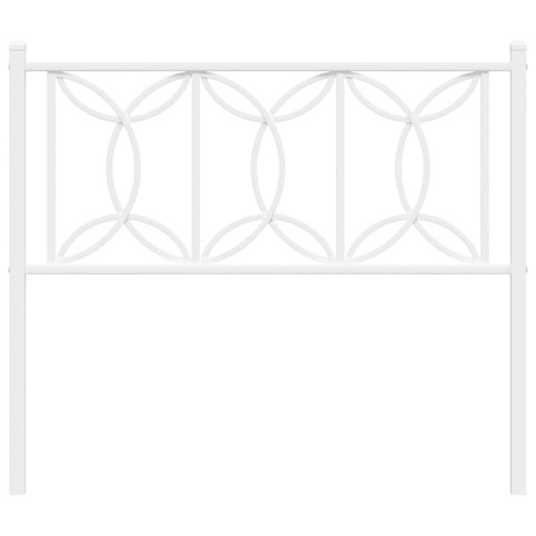 vidaXL Metal Headboard White 100 cm