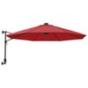 vidaXL Wall-mounted Parasol with LEDs Bright Red 290cm