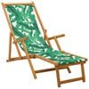 vidaXL Folding Sun Lounger 3 Position Solid Eucalyptus Wood