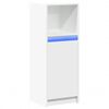 vidaXL Sideboard with LED White 38x34x100 cm Engineered Wood