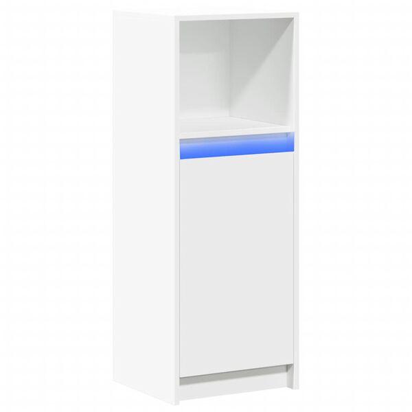 vidaXL Sideboard with LED White 38x34x100 cm Engineered Wood