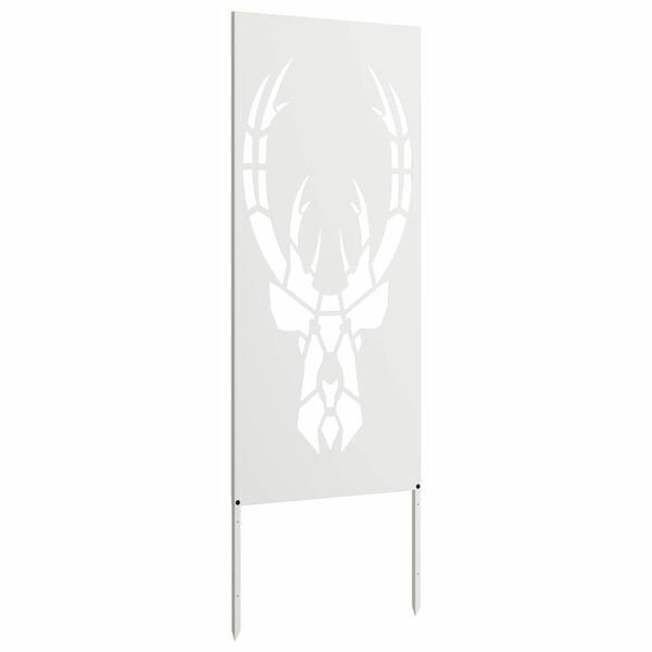 vidaXL Garden Privacy Screen White 50 x 140 cm Cold-rolled steel