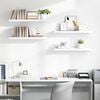 vidaXL Floating Wall Shelves 4 pcs High Gloss White 90x23.5x3.8 cm MDF