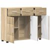 vidaXL Sideboard Sonoma Oak 88.5 x 30.5 x 73 cm Engineered Wood